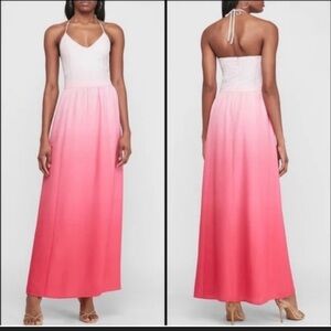 Express Ombré Halter Maxi Dress